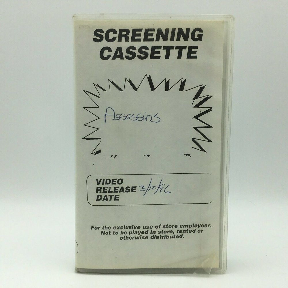 Assassins VHS Screener Video Tape Used Antonio Banderas Sylvester Stallone